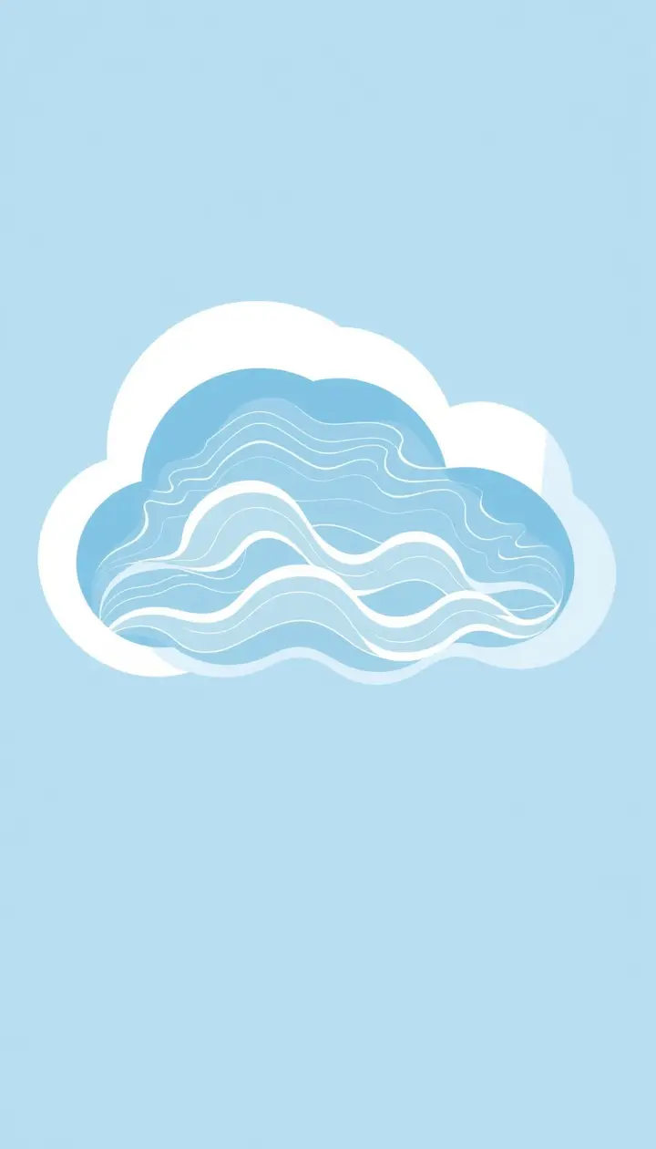 雲の断面をイメージした波打つ空気の流れ