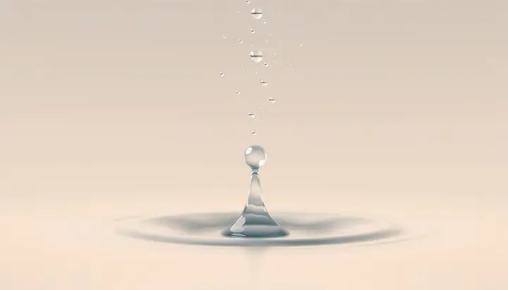 水面近くで小さな泡が弾けて微細な水滴が空中に飛び散る様子のクローズアップ