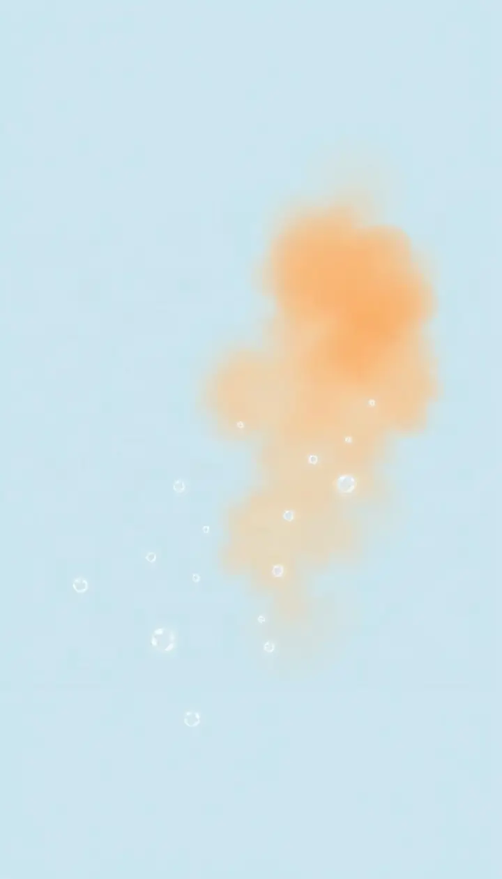 温かい息(湯気の粒)が冷たい空気に触れて水滴になるイメージ図