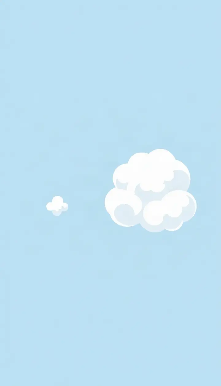 白い息の雲と空の雲を並べて見せるイラスト