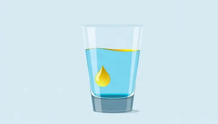 水滴と油滴が反発し合って混ざらない様子