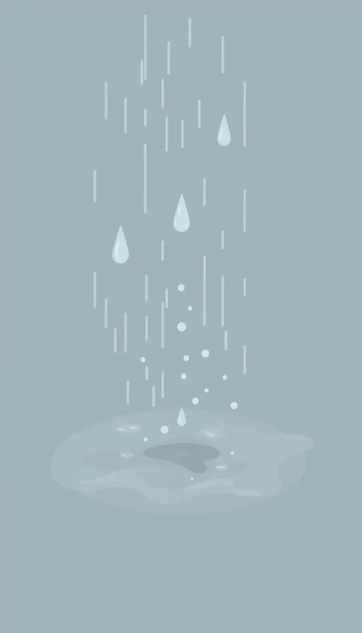 雨粒が地面に落ち香り成分が舞う様子