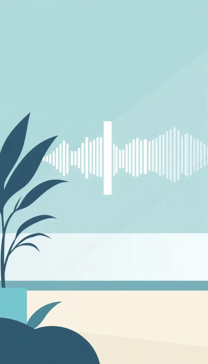 低い音の波形(大きくゆったりした波)を示すシンプルなアイコン