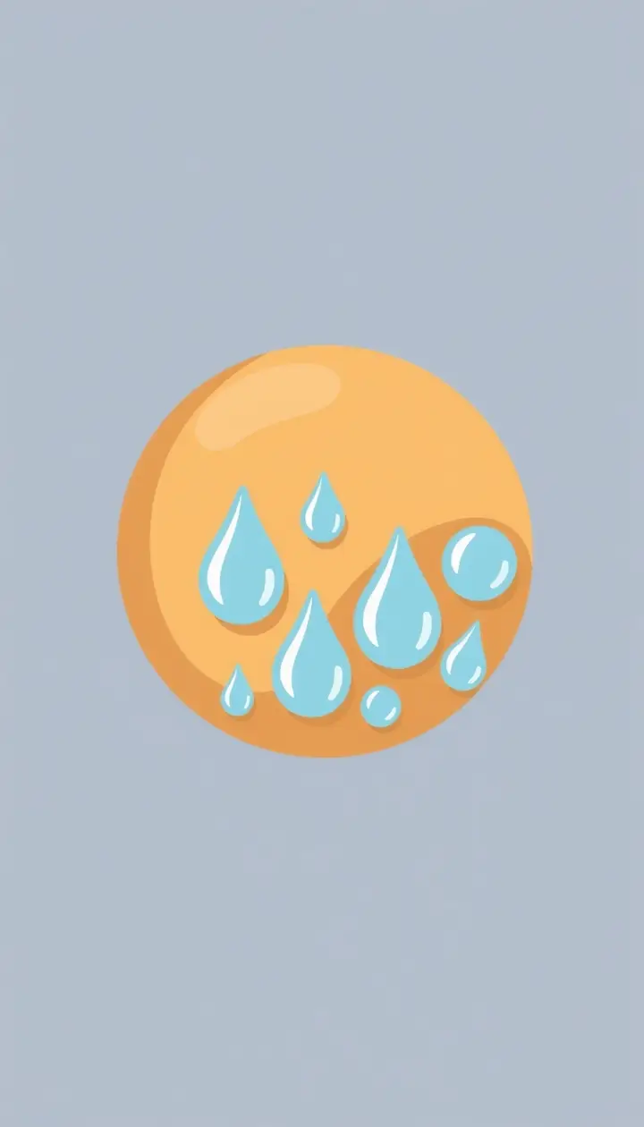 満杯になった粒のイメージ、水滴でいっぱいの様子