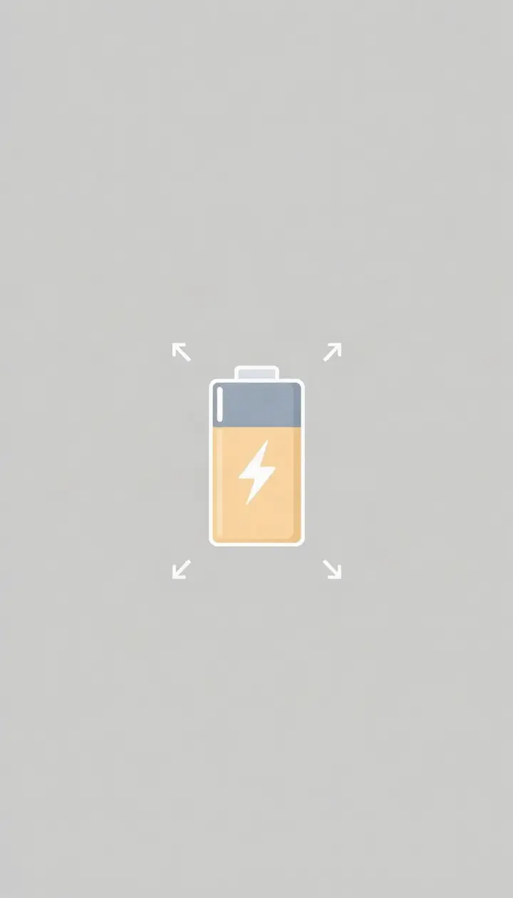 満タンの電池アイコンが徐々に小さくなるイメージ