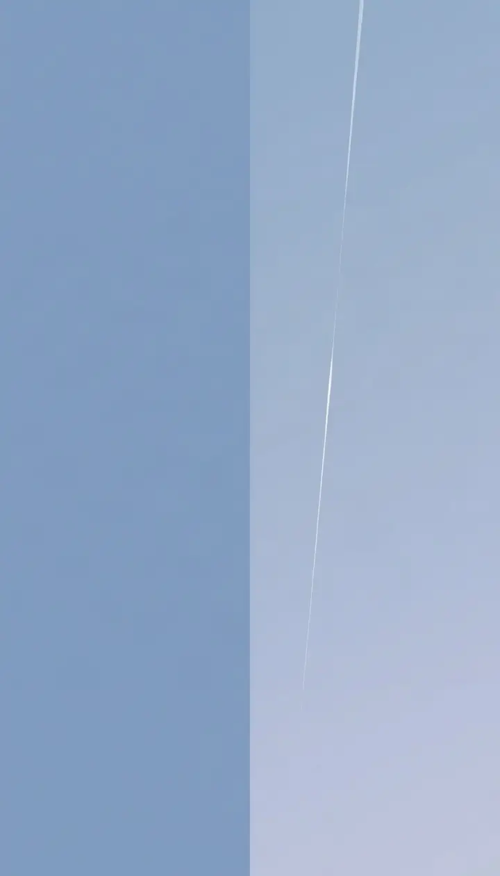 2つの空を対比、片方はすぐ消える雲、片方は長く残る雲