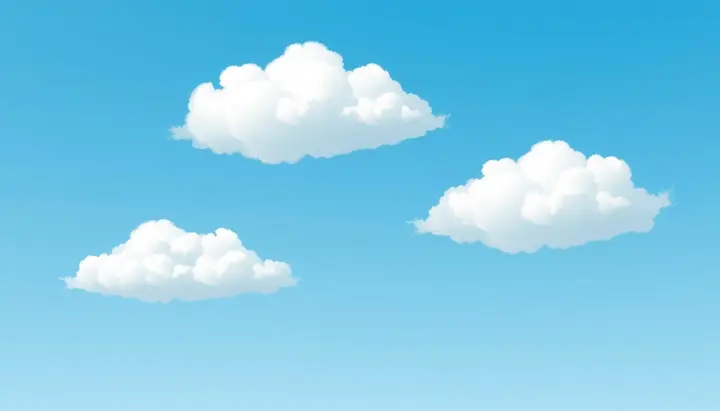 青空に浮かぶ白い雲のクローズアップ